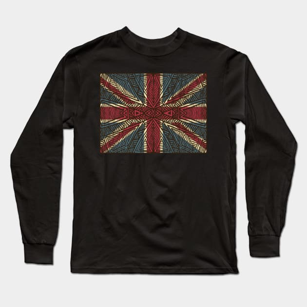 Tribal union jack Long Sleeve T-Shirt by ArtLovePassion